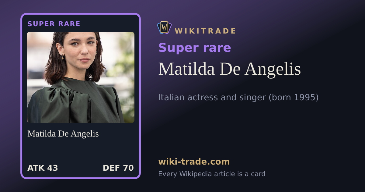 Matilda De Angelis — Super rare card