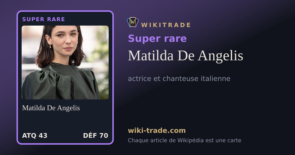 Matilda De Angelis — carte Super rare