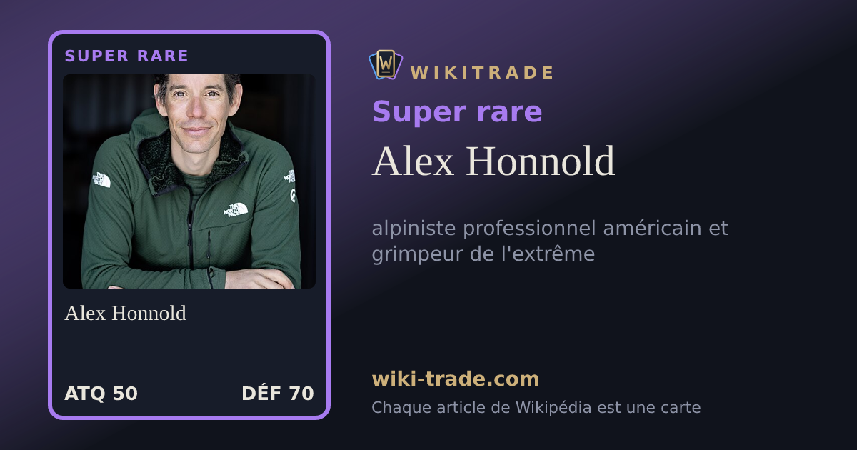 Alex Honnold — carte Super rare