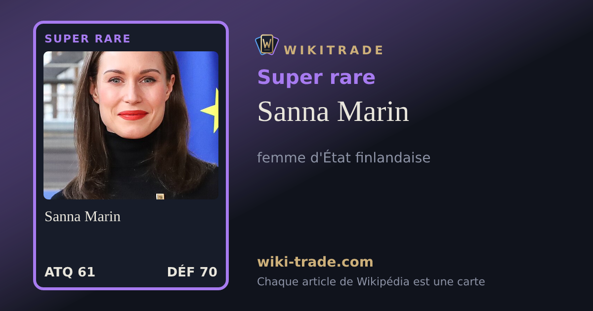 Sanna Marin — carte Super rare