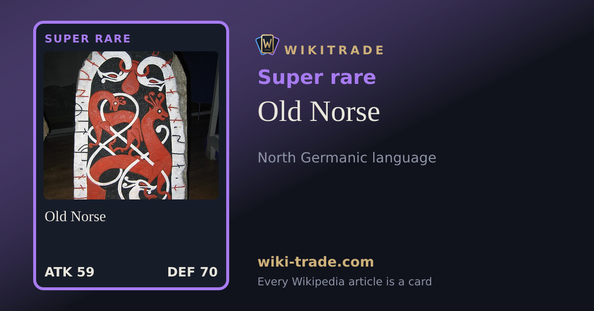 Old Norse — Super rare card
