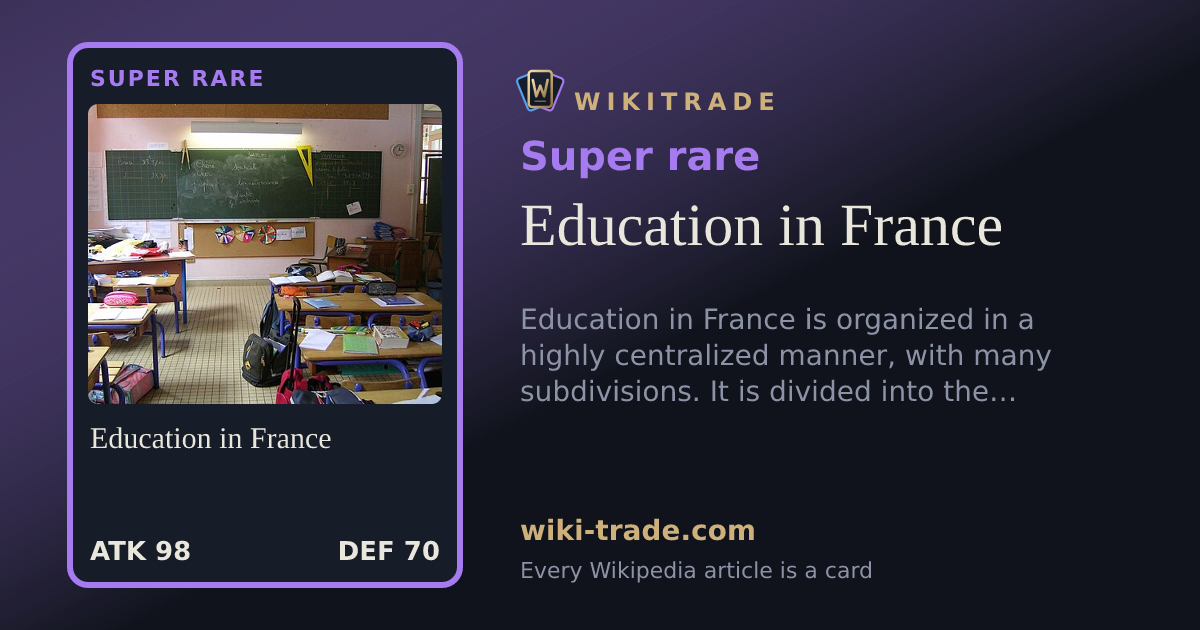 Education in France — Super rare card