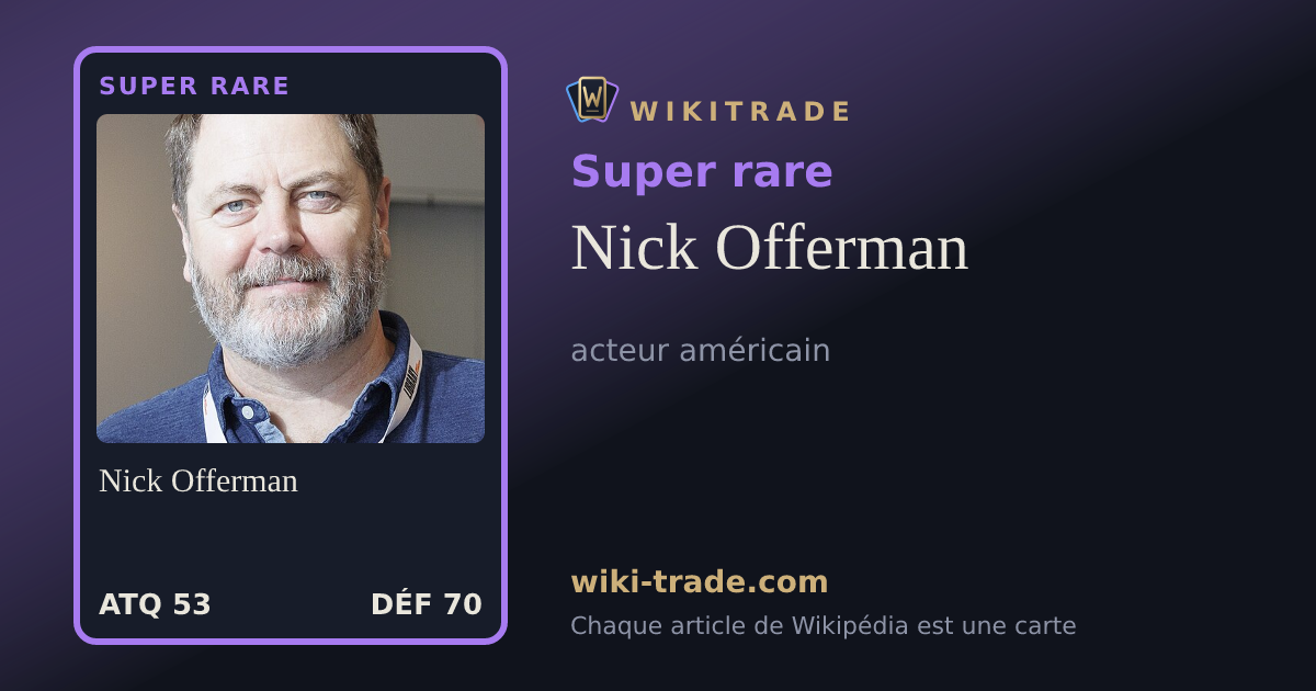 Nick Offerman — carte Super rare