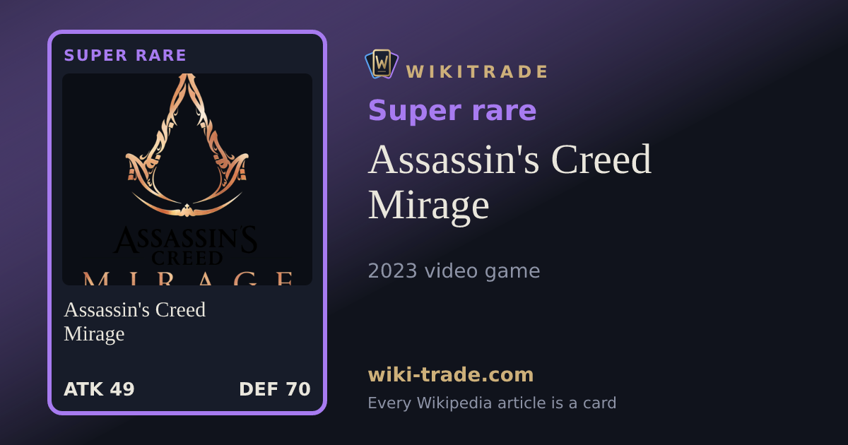 Assassin's Creed Mirage — Super rare card