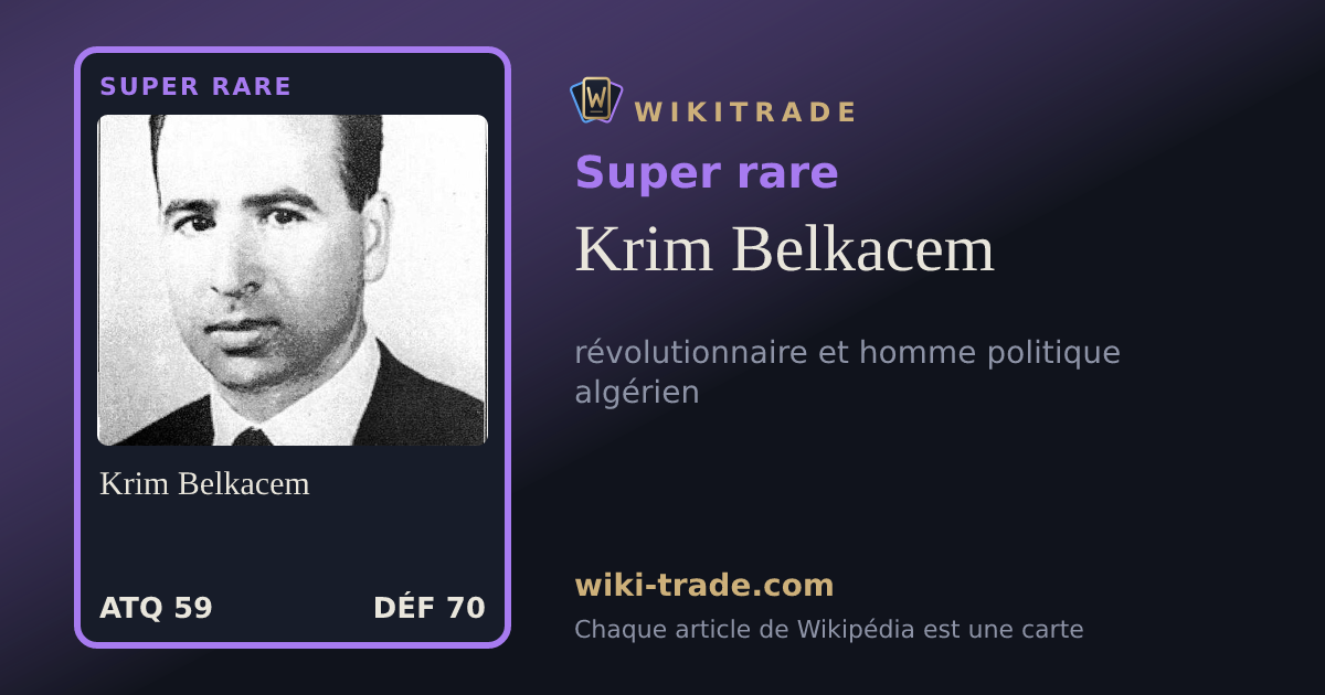Krim Belkacem — carte Super rare