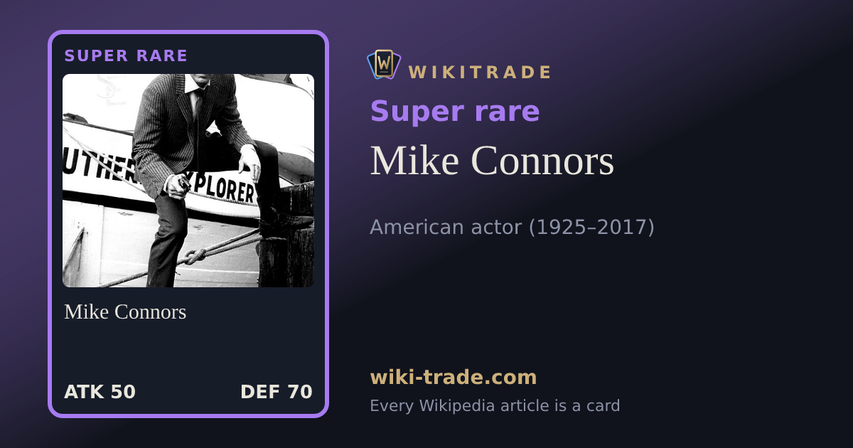 Mike Connors — Super rare card