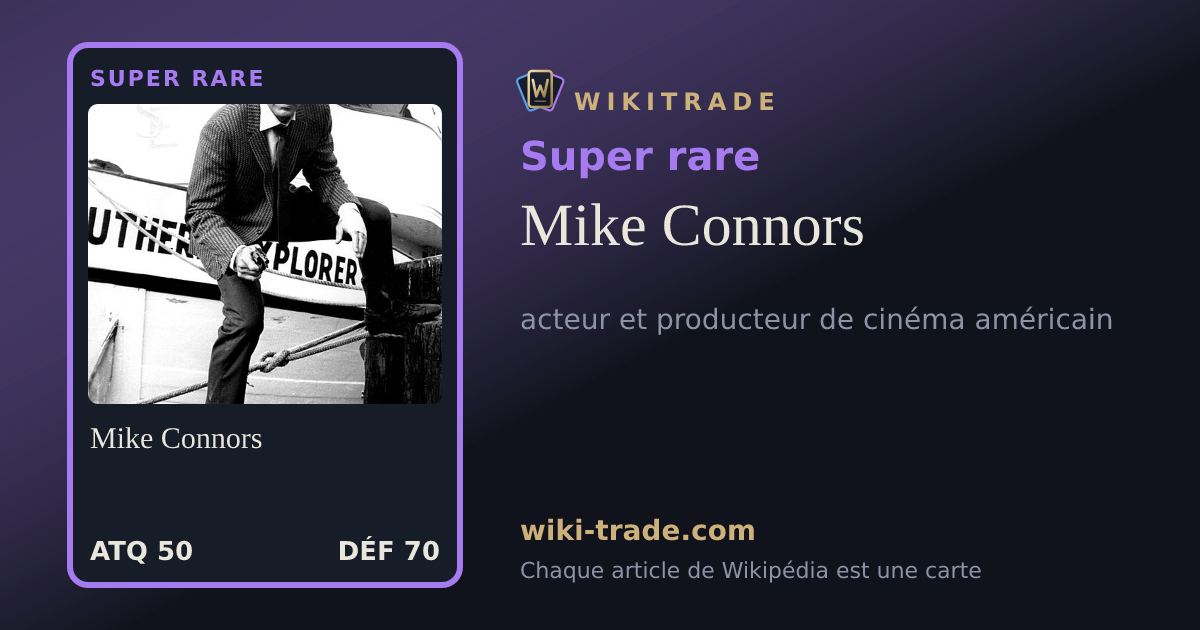 Mike Connors — carte Super rare