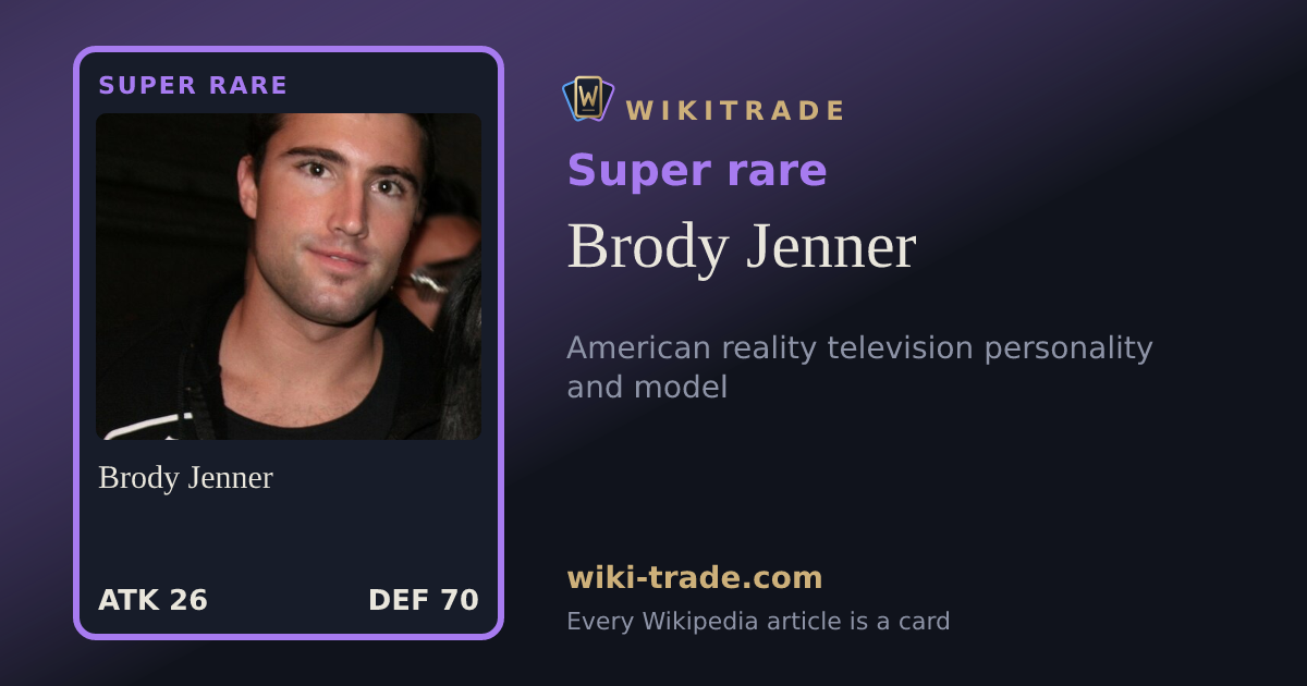 Brody Jenner — Super rare card