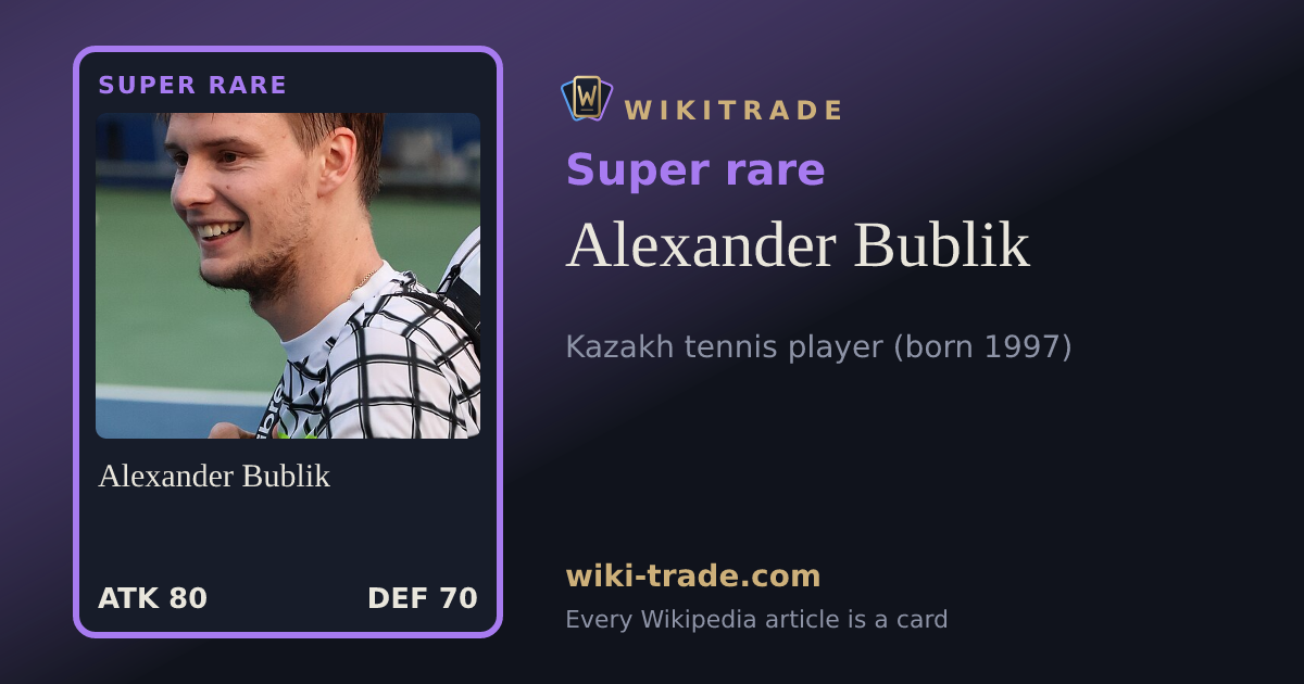 Alexander Bublik — Super rare card