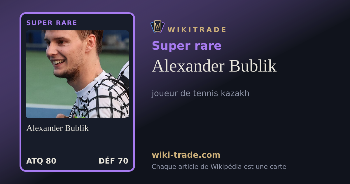 Alexander Bublik — carte Super rare