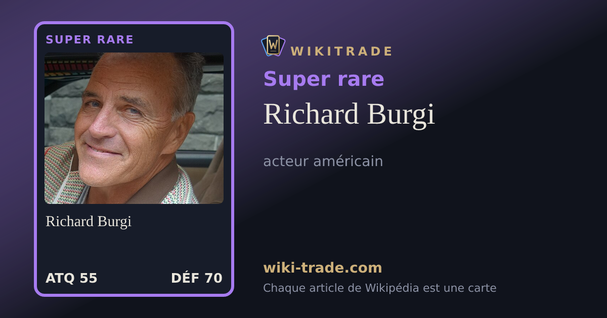 Richard Burgi — carte Super rare
