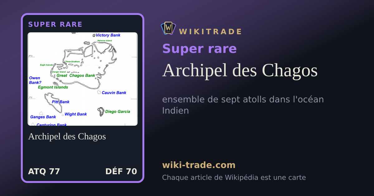 Archipel des Chagos — carte Super rare