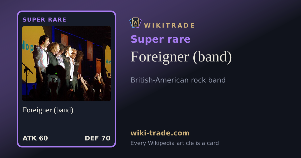 Foreigner (band) — Super rare card