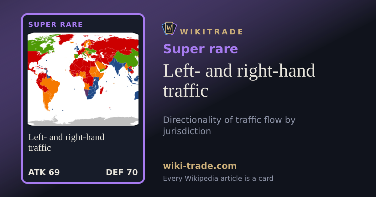Left- and right-hand traffic — Super rare card
