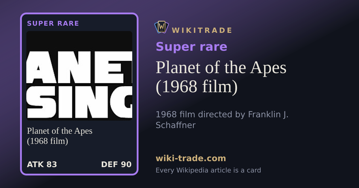 Planet of the Apes (1968 film) — Super rare card