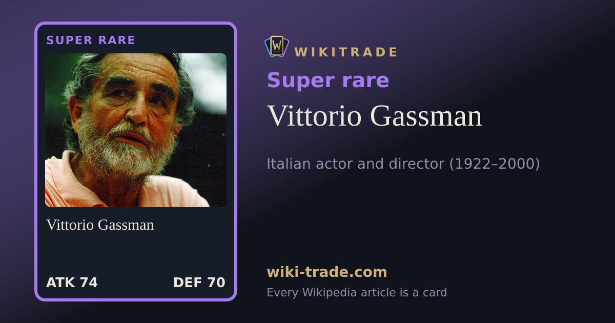Vittorio Gassman — Super rare card