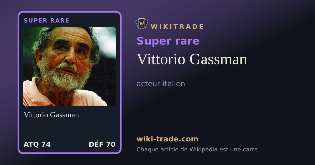 Vittorio Gassman — carte Super rare