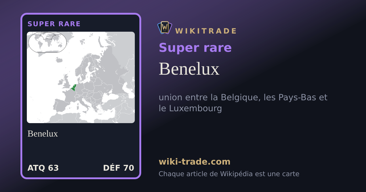Benelux — carte Super rare