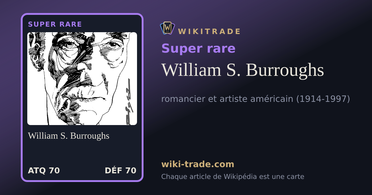 William S. Burroughs — carte Super rare