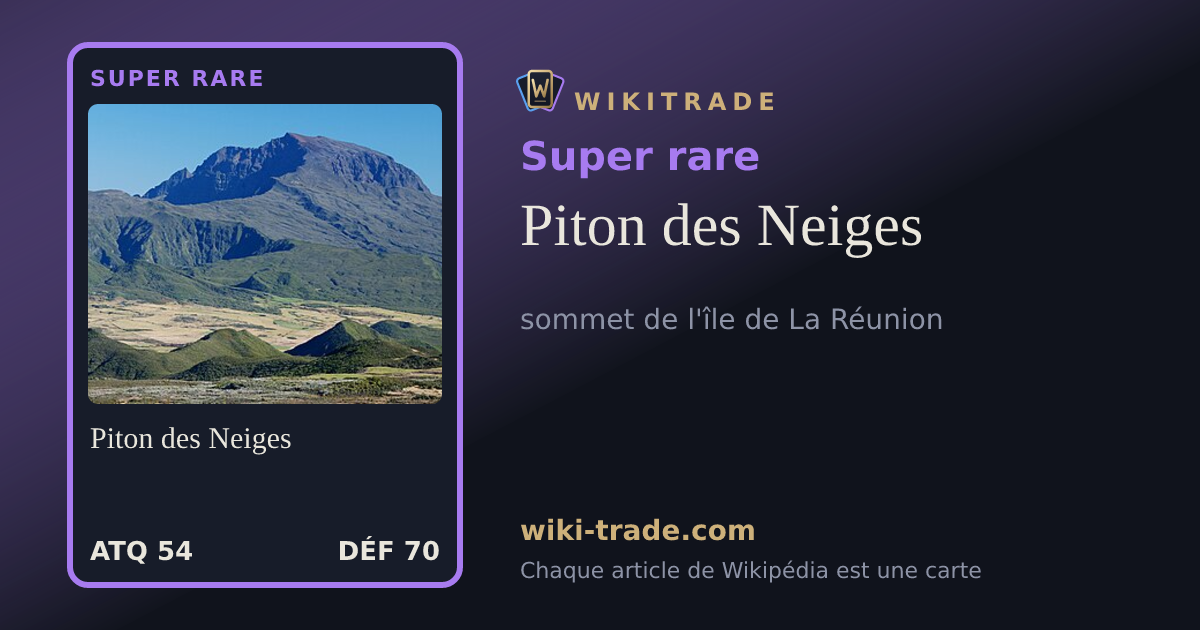 Piton des Neiges — carte Super rare