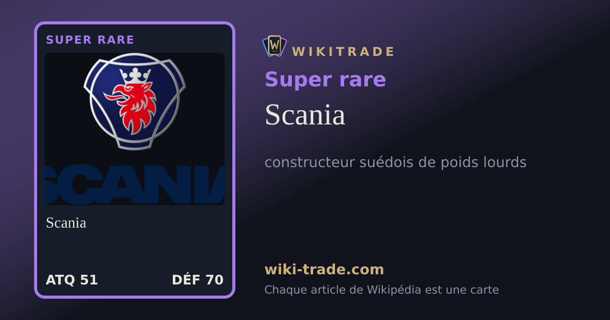 Scania — carte Super rare