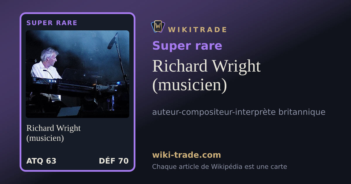 Richard Wright (musicien) — carte Super rare