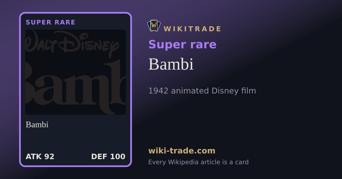 Bambi — Super rare card