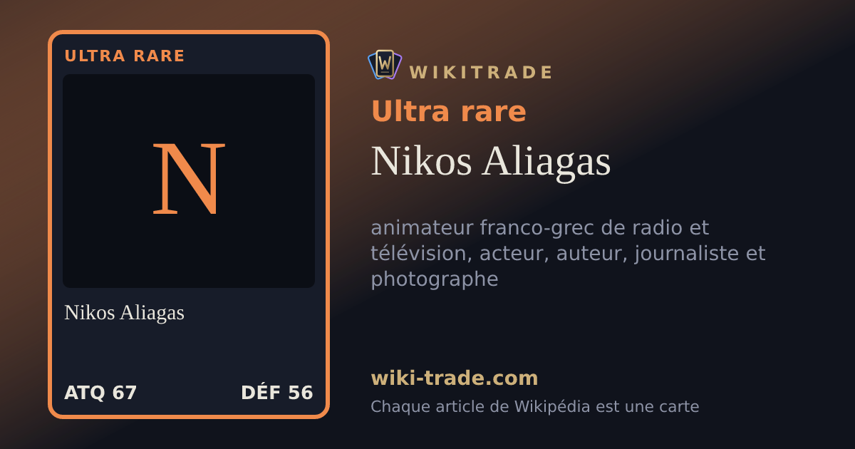 Nikos Aliagas — carte Ultra rare