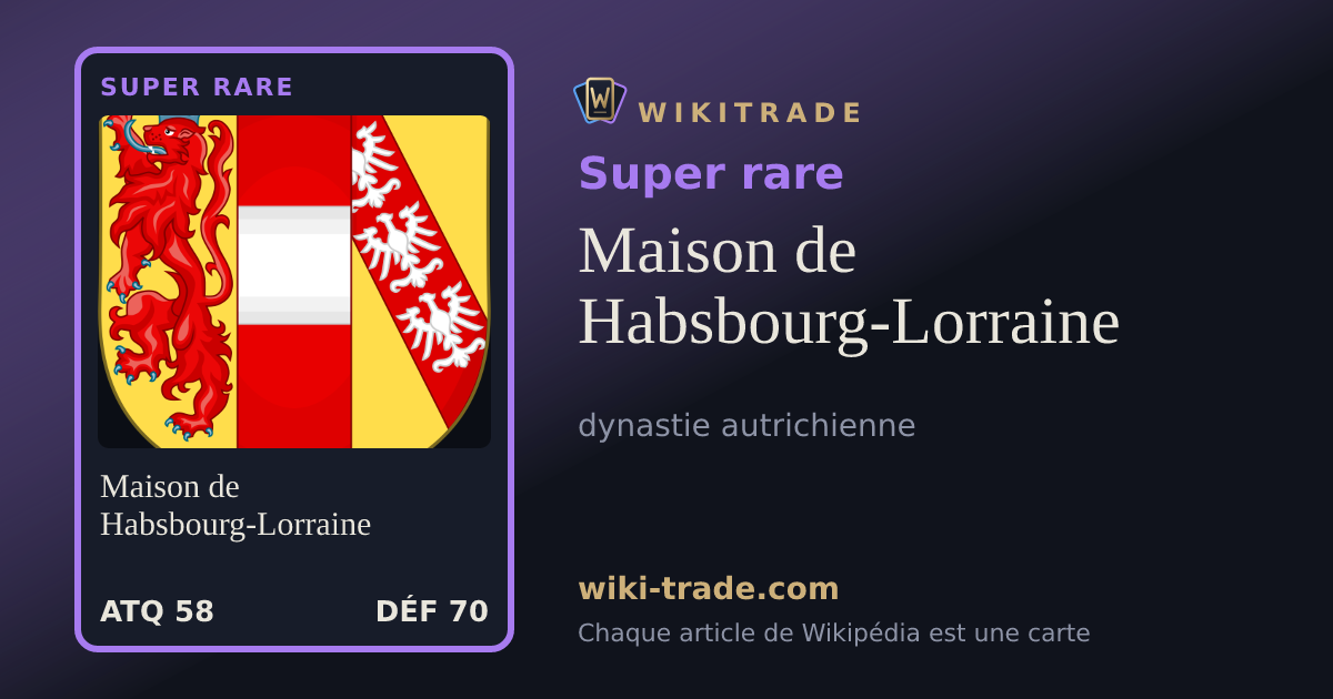 Maison de Habsbourg-Lorraine — carte Super rare