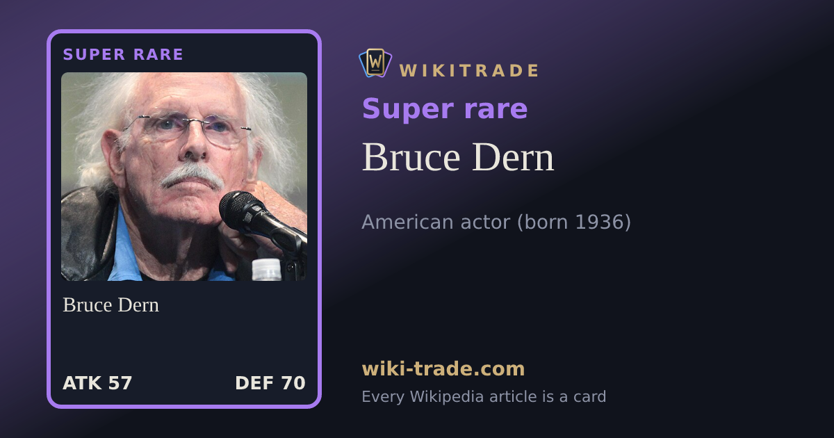 Bruce Dern — Super rare card