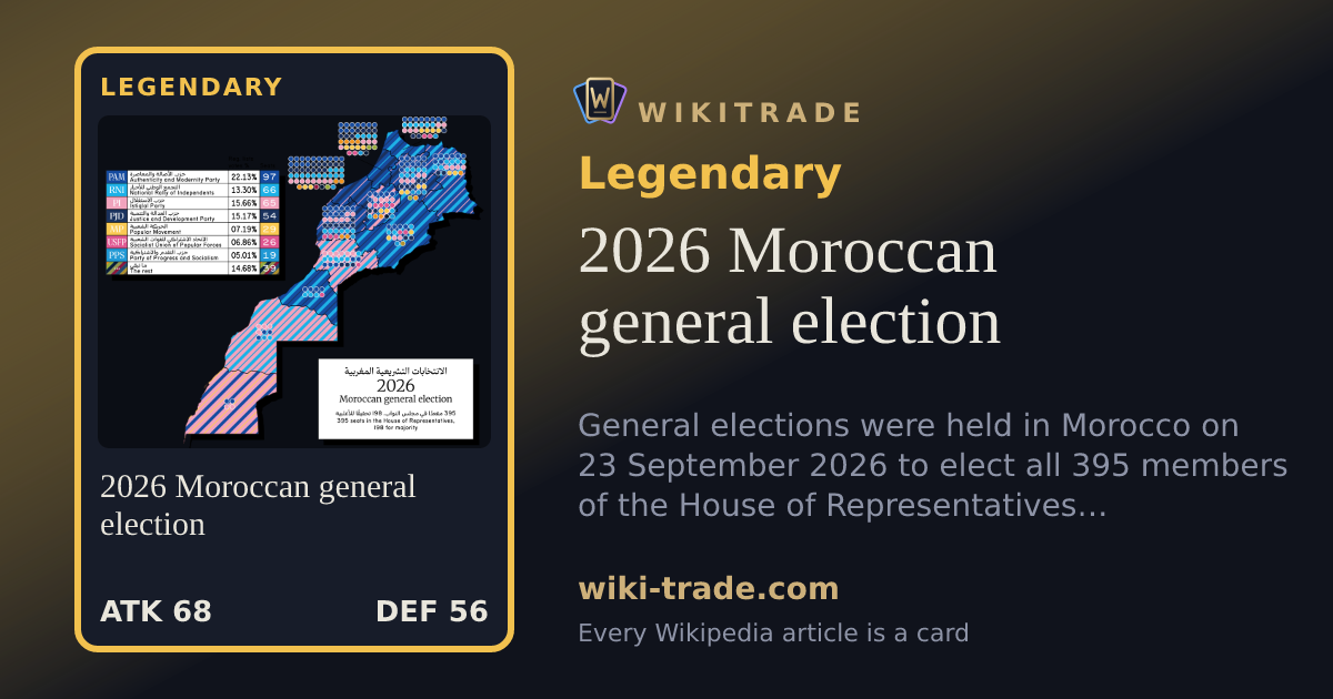 2026 Moroccan general election — Legendary card