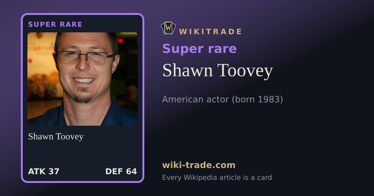 Shawn Toovey — Super rare card