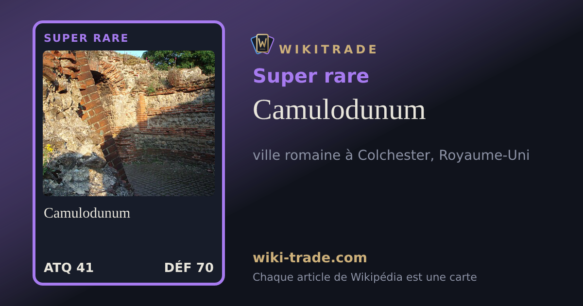 Camulodunum — carte Super rare