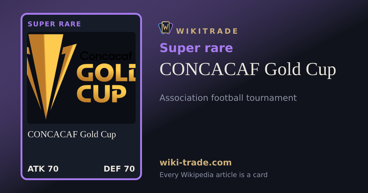 CONCACAF Gold Cup — Super rare card