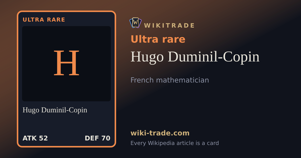 Hugo Duminil-Copin — Ultra rare card