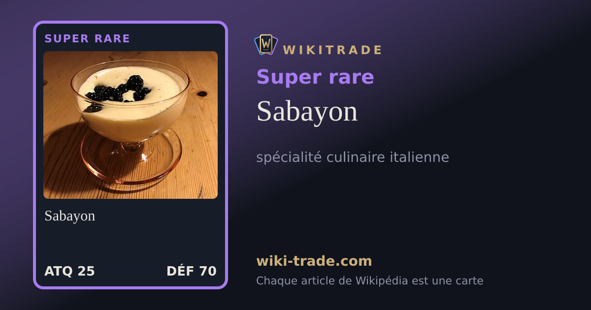 Sabayon — carte Super rare