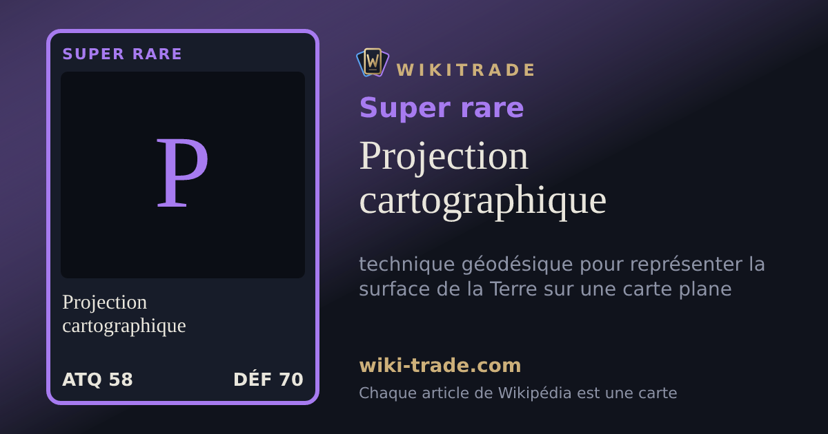 Projection cartographique — carte Super rare