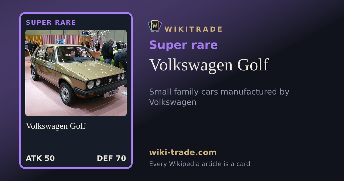 Volkswagen Golf — Super rare card