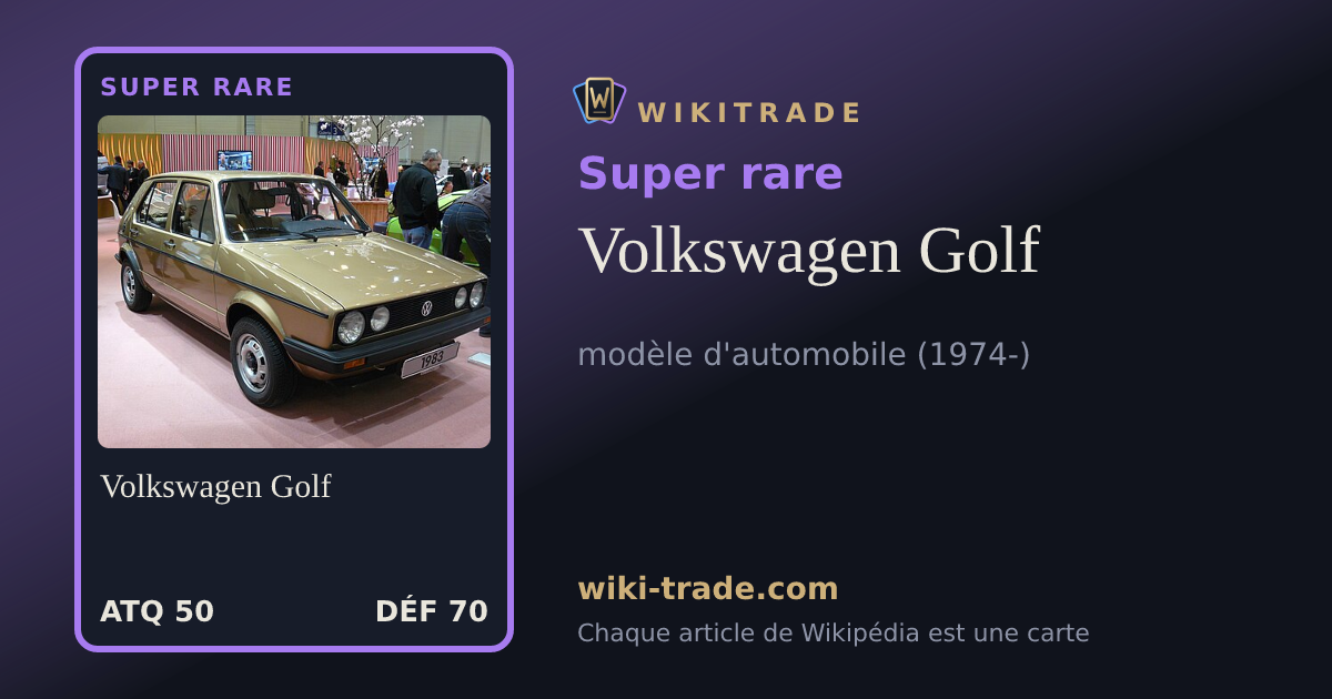 Volkswagen Golf — carte Super rare