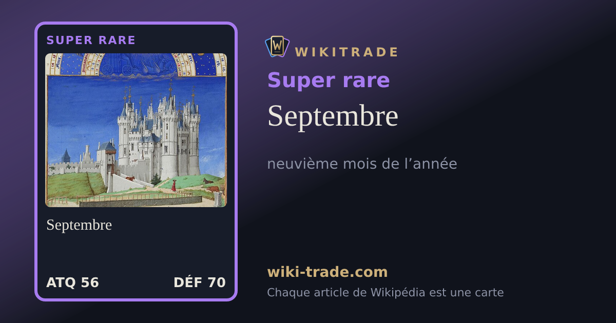 Septembre — carte Super rare