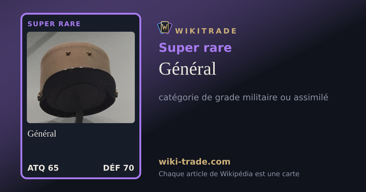 Général — carte Super rare