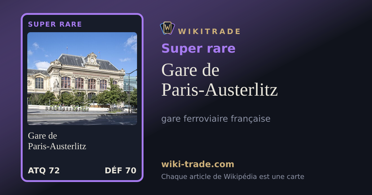 Gare de Paris-Austerlitz — carte Super rare