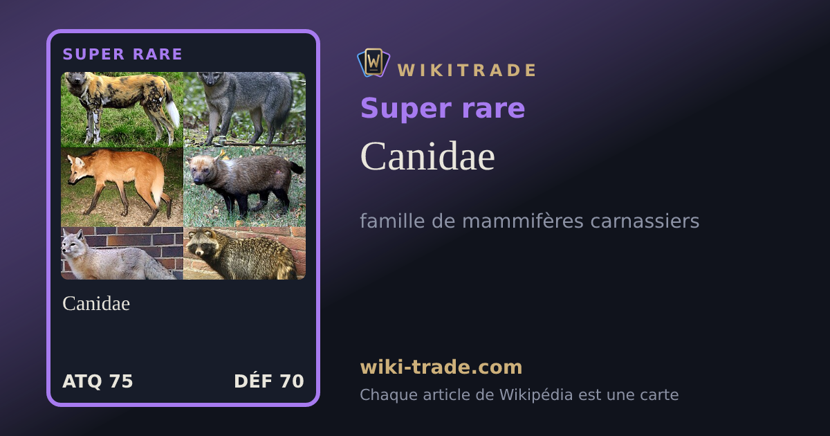 Canidae — carte Super rare