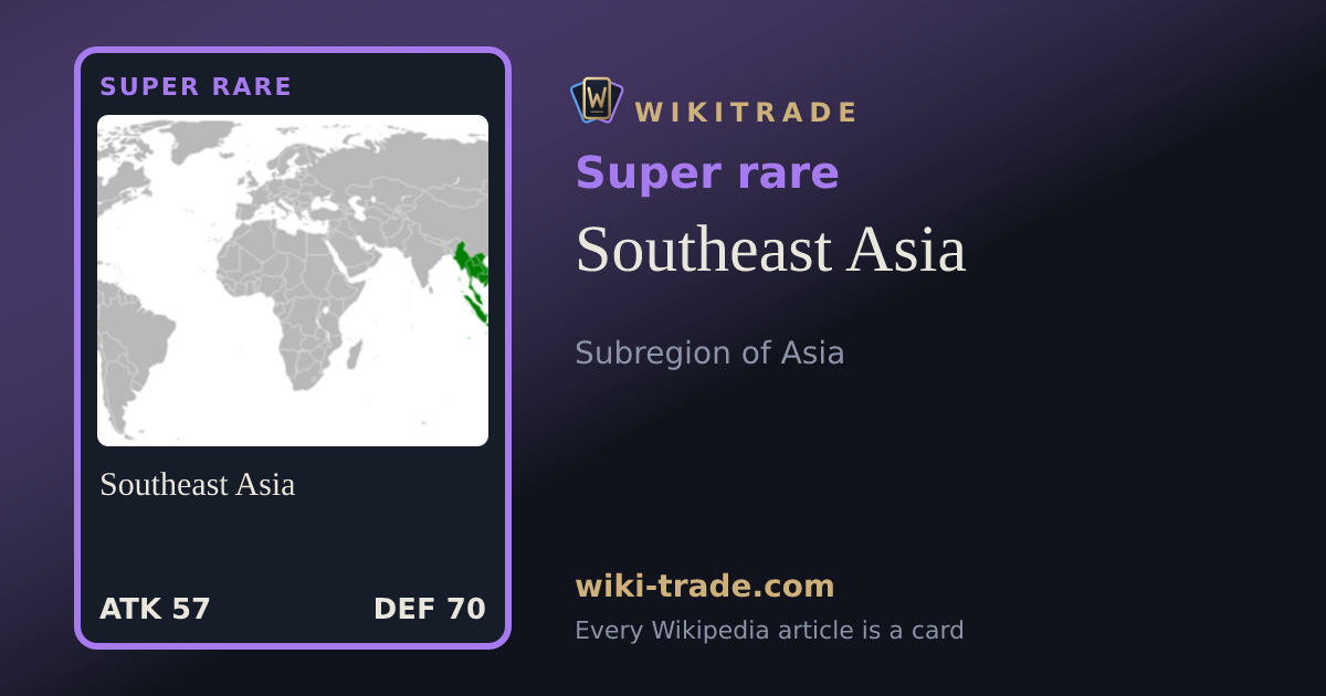 Southeast Asia — Super rare card