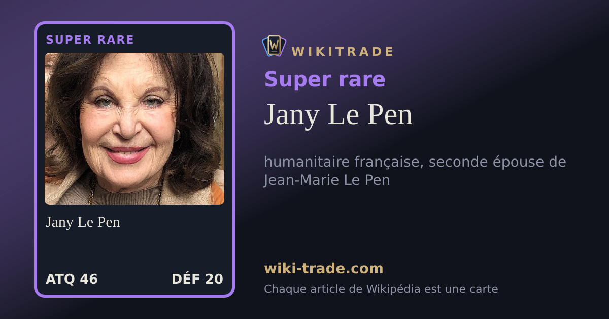 Jany Le Pen — carte Super rare