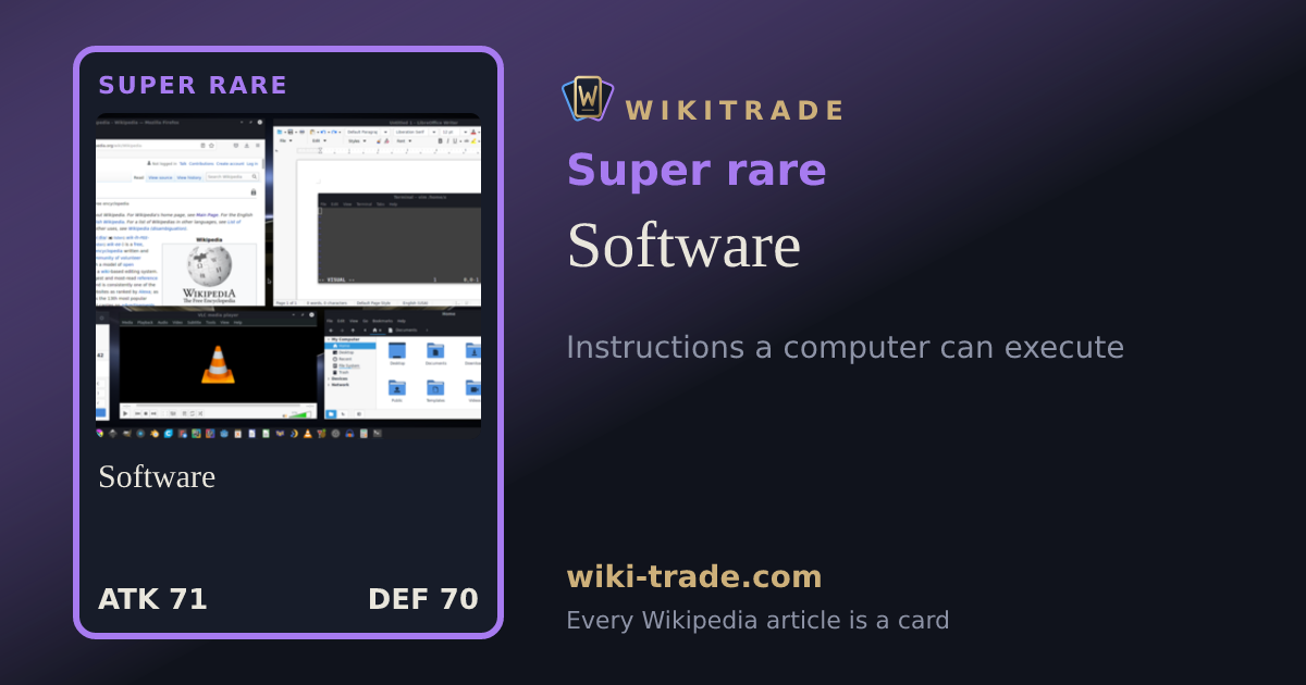 Software — Super rare card