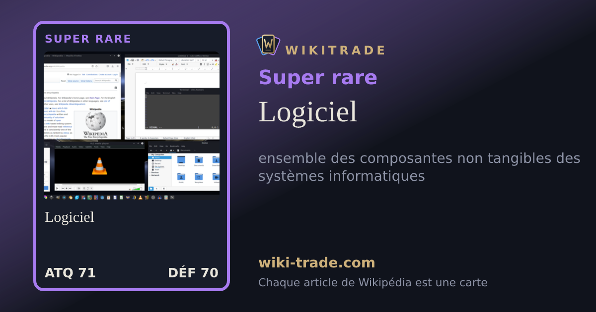 Logiciel — carte Super rare