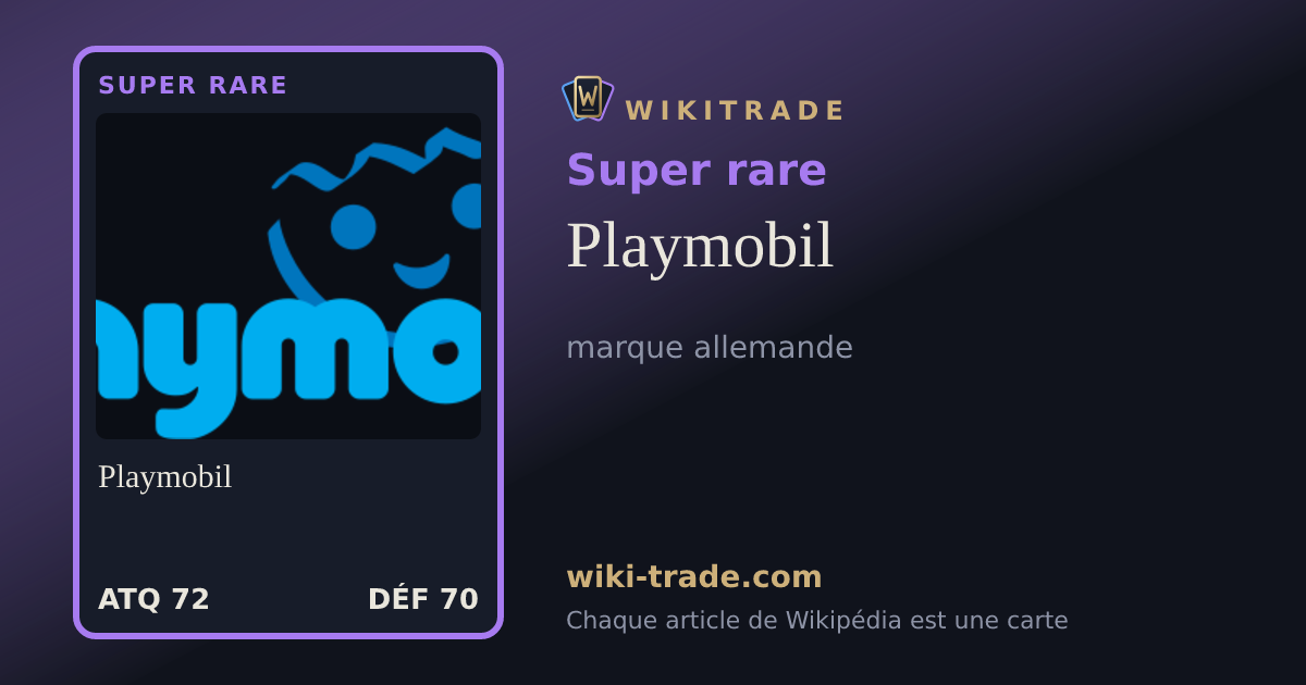 Playmobil — carte Super rare