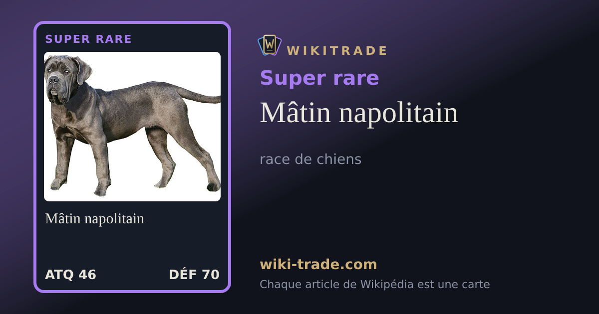 Mâtin napolitain — carte Super rare