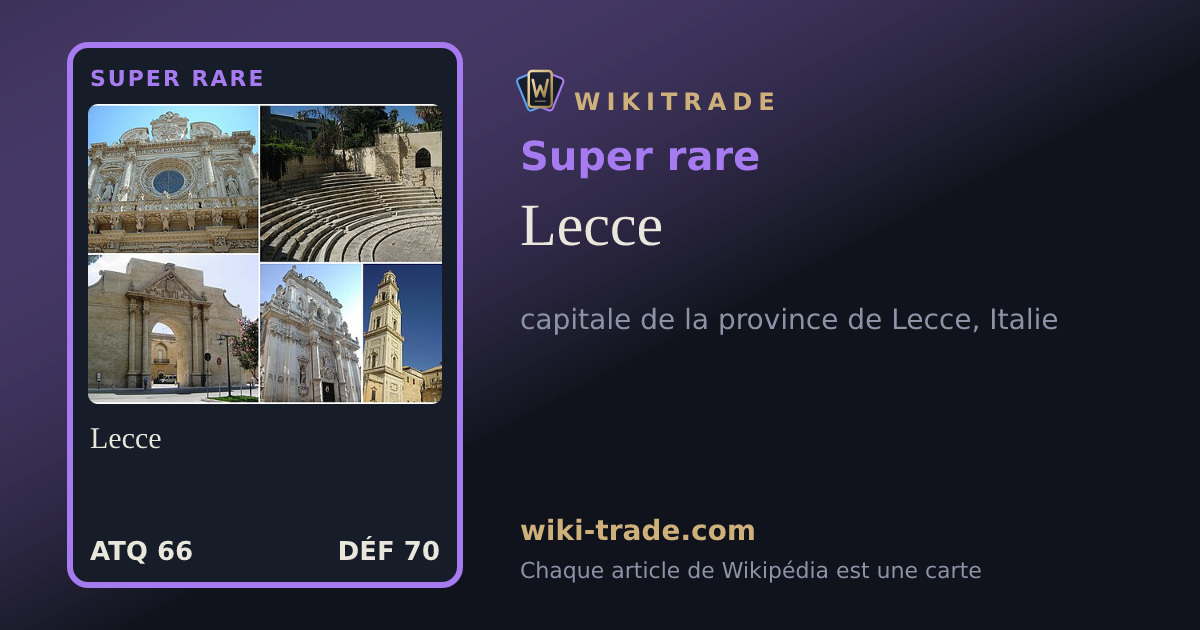Lecce — carte Super rare